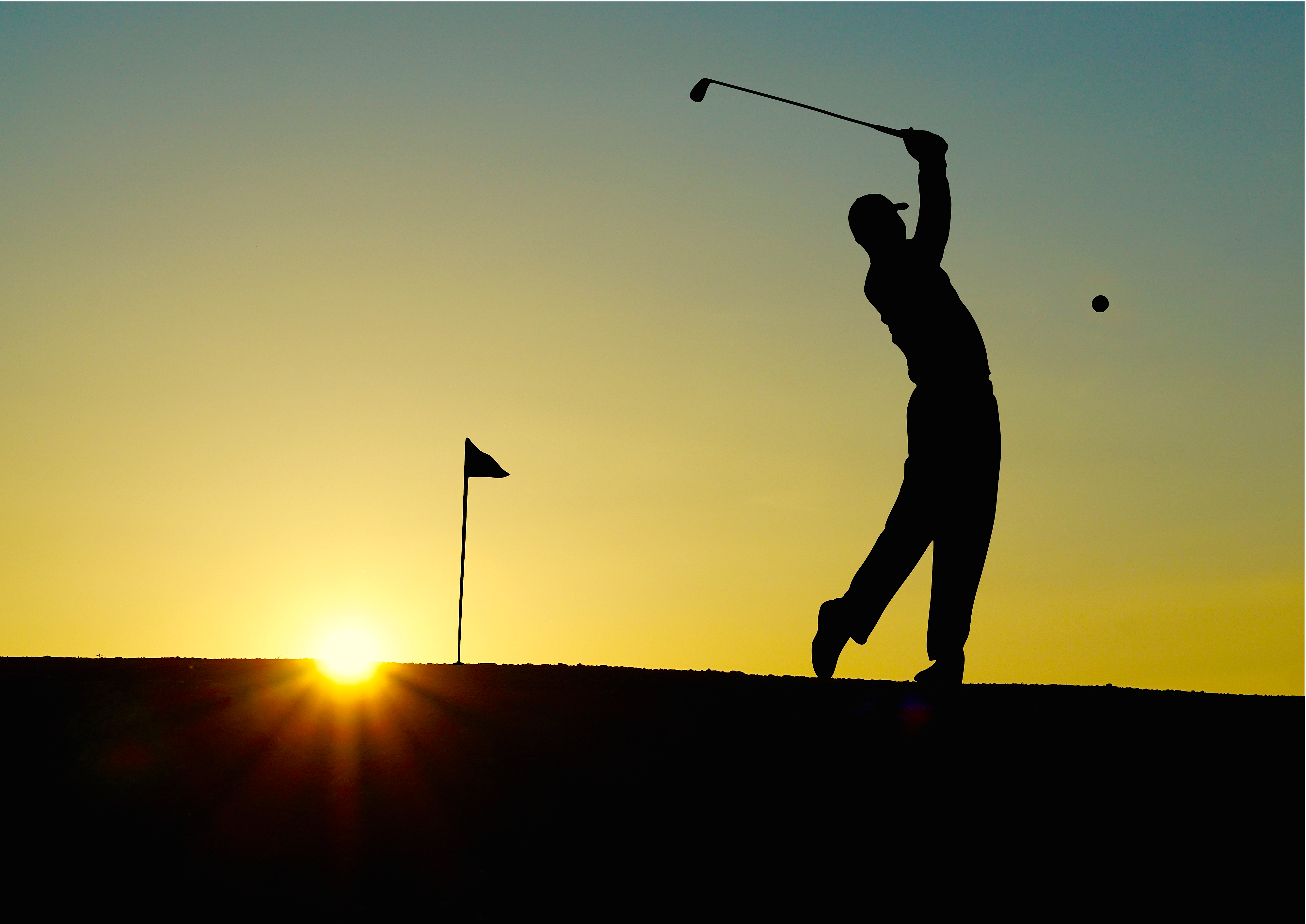 golf-sunset-sport-golfer - for daylight saving time